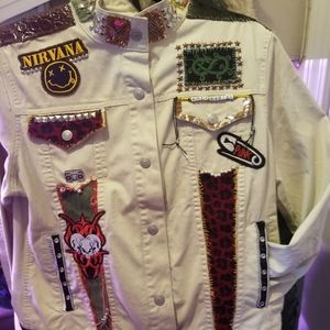 Punk Women's Spiked jean jacket